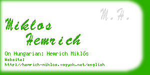 miklos hemrich business card